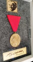 İstiklal Madalyası Yeni Yapım (REPLİKA) ve MDF Ahşap  Çerçeve  13 cm x 18 cm ölçülerinde Renk Beyaz (Resimdeki Ürün Gönderilecektir)