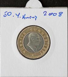 Türkiye Cumhuriyet  2008 Yılı 50 Yeni Kuruş   8374