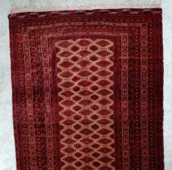 EL DOKUMA ANTİKA TÜRKMEN BUHARA HALI 180 CM X 130 CM ÖLÇÜLERİNDE