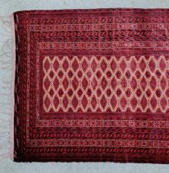 EL DOKUMA ANTİKA TÜRKMEN BUHARA HALI 180 CM X 130 CM ÖLÇÜLERİNDE