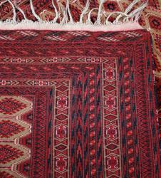 EL DOKUMA ANTİKA TÜRKMEN BUHARA HALI 180 CM X 130 CM ÖLÇÜLERİNDE