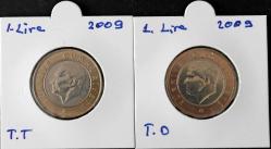 Türkiye Cumhuriyet  2009 Yılı 1 Lira Ters Düz Takım 8362