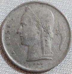 BELÇİKA 1 Frank 'BELGIQUE', 1951 ÇÇT