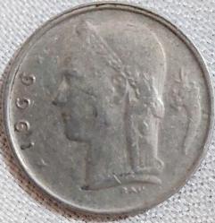 BELÇİKA 1 Frank 'BELGIË', 1966 ÇÇT (Baudouin I. / Leopold III.)