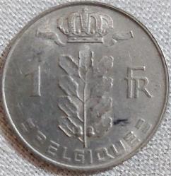 BELÇİKA 1 Frank 'BELGIQUE', 1973 ÇÇT (Baudouin I. / Leopold III.)