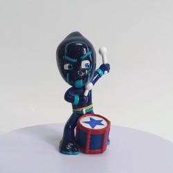 PJ Masks Mavi Yıldız Tozu Ninjalino, Davul Çalan Gece Ninjası Simli Pijamaskeliler Figür