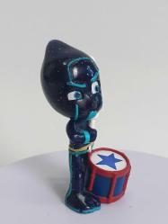 PJ Masks Mavi Yıldız Tozu Ninjalino, Davul Çalan Gece Ninjası Simli Pijamaskeliler Figür