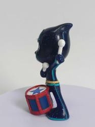 PJ Masks Mavi Yıldız Tozu Ninjalino, Davul Çalan Gece Ninjası Simli Pijamaskeliler Figür