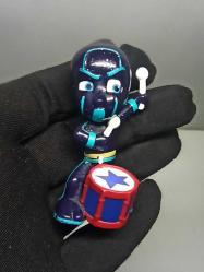 PJ Masks Mavi Yıldız Tozu Ninjalino, Davul Çalan Gece Ninjası Simli Pijamaskeliler Figür
