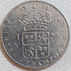 İSVEÇ 1 Kron, 1973 ÇA 