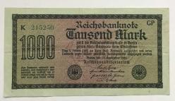 Almanya-1,000 Mark-1922-Seri No K-215250 -ÇT