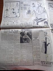 Cumhuriyet Pazar Gazetesi - 28 Şubat 1954 - Hadiselerden İlhamlar - Yaşadığımız Şehir Bir Denizkızı Heykeli Bulundu Yazan Kazım Kip - Karikatür - Haftanın Ansiklopedisi - Küçük Kral Karikatür - Haftanın Şakaları Yazan Burhan Felek - Eğlencelik Köşesi - Tarihten Fıkralar Derleyen Hakkı Ercan - Dünya Mizah Edebiyatından Kadınlar Adası Yazan Heltai Jenö - Dawn Addams Prenses Oluyor - Necla Ateş Aşkı Paraya Tercih Etti - June Haver Manastıra Kaçtı Manastırdan Kaçtı - İlk Türk İtalyan Filmi Safiye Sultan -  Çılgınlar Cehennemi Filminden Bir Sahne - Ev Kadın Moda Köşesi - Hikaye İstanbul'da Bir Parisli Yazan Cenap Ozankan - Bir Romancının Hayat Romanı - Yıldızlar Yanıp Tükeniyor Sonra Yeniden Doğuyorlar - Roman Çiftliğe Bir Yabancı Geldi Yazan Mika Waltari - Kurtlar Arasında Büyüyen Çocuğun Fazladan İki Kurt Dişi Var - Moda Olan Yeni Bir Spor Buz Banyosu - Atomla İşleyecek İlk Elektrik Fabrikası İngiltere'de Kuruluyor - Sara'ya Karşı İlaç Bulundu - İster İnan İster İnanma Çizen Ripley