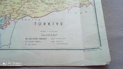 1963 TÜRKİYE HARİTASI MİLLÎ EĞİTİM BASIMEVİ