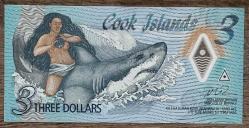 Cook Islands 3 Dolar Çil Polimer
