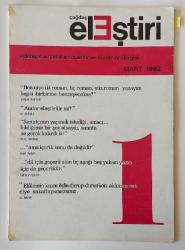 ÇAĞDAŞ ELEŞTİRİ Edebiyat Sanat Sorunlar ve Kuramlar Dergisi, 1982 - 1985 [36 ADET]