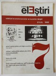 ÇAĞDAŞ ELEŞTİRİ Edebiyat Sanat Sorunlar ve Kuramlar Dergisi, 1982 - 1985 [36 ADET]