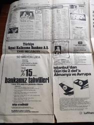 Hürriyet Gazetesi - 1 Nisan 1974 - Dostluğa Yakışır Mı Irak Petrol Anlaşmamızı Tek Yönlü İptal Etti - Barış Kuşu Henry Kissenger'in Evliliği Kıyamet Kopardı - Necmettin Erbakan'ın Şakası Ben 100 Bin Tank Yapacağız Demedim - Yunanlılar Razı Olmasa Da Ege'de Petrol Arayacağız - Modern Matematik Dünyada Kalkıyor Türkiye'de Yayılıyor - Bedia Akartürk Evlenme Yıldönümünde Bant Doldurdu - NATO İstihbarat Servisinden Alınan Bir Habere Göre 27 Filistin Gerillacısı Türkiye'ye Gönderildi -  Haşhaş Ekildi Cacığı Bile Yendi - Telefunken Televizyon - Sanat Ve Eğlence Kervanı'nın 3. Turu Yarın Başlıyor - Kanseri Yenen Ünlüler Edith Piaf Louis Armstrong Ve Vindsor Dükü -  Bizimkiler Çizgi Roman - Fatoş Karikatür - Güngörmüşler Çizgi Roman - Tarkan Kurt Kanı Yazan Ve Çizen Sezgin Burak - Aşk Foto Roman Başrolde Semra Özdamar Ve Cemil Yağmur ve Süleyman Turan - Dünü Yaşayamazsın Yazan Ve Çizen Faruk Geç - Bugün 1 Nisan - Beşiktaş Galatasaray'ı Penaltı İle Yıktı -Eskişehirspor Mersin İdmanyurdu'nu Yendi