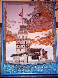 KIZ KULESİ TABLO MOZAİK İŞLEMELİ