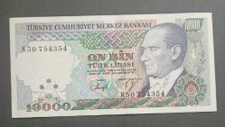 7 Emisyon K 50 Seri Çil 10000 Lira