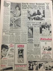 YENİ SABAH GAZETESİ 13 NİSAN 1960 YIL :22 SAYI :7584---D.P Grubu tahkikat açılması talebini Meclise getiriyor --İnönü ,Moskova temaslarının faydalı olmasını temenni etti --Aydın havalisinde zelzele hasar yaptı --Şoför kriz geçirince iki vasıta çarpıştı ---Güney Kore Hükümeti fevkalade hal ilan etti ---Suna Korad ile Özcan Sevgen resital verecek --Hapishanede olan karısının aşığını öldürdü---Türk -Sovyet Münasebetleri :Siyavuşgil ---Radyo Programları --Kıbrıs da memur tayinlerinde Rumlar kayırılmak isteniyor --Gina Kanada da filmciliğe başlıyor --Sanayi tahsisleri parçalı olarak kullanılabilecek ---Zeytingüvesi mücadelesinde 1 kişi öldü 9 kişi zehirlendi ---Fenerbahçe -Galatasaray --Spor-Toto da kazanalar gazete ile ilan edilmelidir ---Ergun Fenerbahçe den ayrılmak istiyor ---Beşiktaş 3 Brezilya takımı getiriyor ---Tren altında ezilen çocuğun ana babası aranıyor ---4 Gazetenin daha resmi ilanı kesildi ---Köy kavgasında iki kişi öldü --Bir kadın kamyon altında ezildi ---