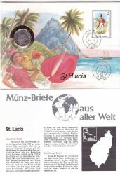 ST. LUCIA (DOĞU KARAYİPLER) 25 CENT 1981 ÇİL