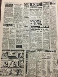 YENİ SABAH GAZETESİ 17 AĞUSTOS 1961 YIL :24 SAYI :8055--Örfi İdarenin uzatılması münakaşalara yol açtı ---Türkoğlu Adalet Bakanı Oldu ---Vali ,su derdine temasla Yağmur bekliyoruz dedi ---Trenden kız kaçıran 5 haydut yakalandı --Terfi edecek Generaller ve Albaylar tespit edildi --Alarm sireni ,Heybeli de heyecana sebep oldu ---Amerikalı nişancılar birbirinden ayrıldı --Büyükelçinin Öfkesi :Siyavuşgil ---Radyo Programları --Batı Berlin de 200.000 kişi dün nümayiş yaptı --Polonya polisi bir tayfayı tevkif etti ---BAC Hükümetinde Değişiklik Yapıldı --Aya 1962 de gidiliyor ---Galatasaray ve Fenerbahçe Mithatpaşa yı paylaşamadı --Uçan Holandalı yelken yarışına katılıyoruz --Hidegkuti ,Can büyük futbolcu olacak dedi ---İtalya nın 18 takımından 57 yabancı futbolcu --Newyork ta şampiyon olan bir Türk takımı ---Tenis de seri başları elendi ---Modada yüzme şampiyonası --İzmir de 3 YTP idarecisi AP ye giriyor ----Yassıada kantini açık verdi --Propaganda müddeti 21 güne indi --