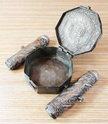 AnTiKa OSMANLI PAZUBENT GüMüŞ SANCAK KUR'AN KABI....