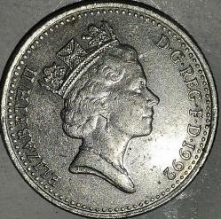 İNGİLTERE  1992   10  PENCE