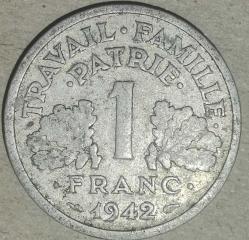 FRANSA 1942    1 FRANK
