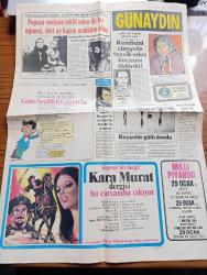 Günaydın Gazetesi - 27 Ocak 1974 - Prenses Margaret'in Eşi Snowdon'un Amerika'da Tutuklandı - Papaza Sevişme Teklif Eden İki Kız Öğrenci Dört Ay Hapse Mahkum Oldu - Beyşehir Gölü Dondu - Grevci Hacıbekir İşçileri Dün Yürüyüş Yaptı - Cemiyet Haberleri - Con Amet Karikatür -  Fatih'in Fedaisi Kara Murat Yazan Rahmi Muratoğlu Çizen Abdullah Turhan -  Küçük İlanlar - İstanbul Ankara İzmir Radyosu Programı - Tavernalar Gazinolar Kulüpler Salonlar - Cumaovası Havaalanında Meydana Gelen Feci Uçak Kazası - 62 Kişinin Öldüğü Uçaktan Yürüye Yürüye Çıktı  Uçak Kazasında Ölenler Ve Yaralananların Listesi - Türk Hava Yolları Tarihindeki Uçak Kazaları - Kalbimdeki Cehennem Foto Roman - Futbolda Grup Birincisi Olan Vefa Lisesine Baklava Ziyafeti Çekildi - Komançi Çizgi Roman - Pola Bana Söz Ver Çizgi Roman - Uzay Yolu Çabuk Değişen Gezegen Çizgi Roman - Çelik Kanatlar Çizgi Roman - Esrarengiz Yolculuk Yazı Dizisi - İnanılmaz Olaylar