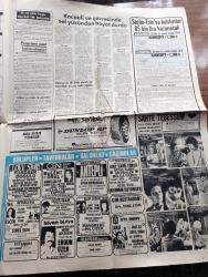 Günaydın Gazetesi - 8 Ekim 1973 - Türkiye'de İlk Defa Olarak Bir Amerikalıya Saç Nakli Yapıldı - 50 Yıldır Shell İle - Plastik Ve Polietilenin Gıda Maddelerinin Ambalajında Kullanılması Yasaklandı - Şırnak Belediye Başkanı Alihan Tatar Ağır Cezada Yargılanacak - Kefal Bolluğu - Fatih'in Fedaisi Kara Murat Yazan Rahmi Muratoğlu Çizen Abdullah Turhan - İstanbul Ankara İzmir Radyosu Programı - Con Amet Karikatür - Kulüpler Tavernalar Salonlar Gazinolar - Seçim Toto'ya Katılanlar 85 Bin Lira Kazanacak - Sahte Tebessüm Foto Roman - Uzay Yolu Güneş Asası Çizgi Roman - Brigitte Bardot'un Oğlu Nicolas Koca Adam Oldu - Vim Temizleyici