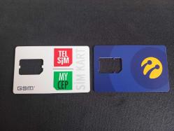 TELSİM VE TURKCELL SİM KARTI LOTU. KONDİSYON YÜKSEK KOLEKSİYONLUK NADİR