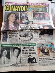 Günaydın Foto Haber Gazetesi - 3 Ekim 1973 - Süleyman Demirel Bu Ramazan Oruç Tutmuyor Ama İftarı Da Kaçırmıyor - Hacı Ali Bozkurt Komünistlere İsrail'e Makarios'a  Beddua Ediyor Süleyman Demirel Amin Diyor - Cezaevi Kaçağı Bektaş Kaya Karısını Öldürmek İsterken Yakalandı - Sinema Programı - Jim Maykıl Silahların Gölgesinde Foto Roman - Kartal Tibet - Hale Soygazi - Cem Karaca Gökben Ve Tanju Okan Hafif Batı Müziği Programında Fotoğraf - Tv'de Gördüklerimiz - Azılı Bir Hırsız Nazif Özen Bayındırlık Bakanı Selahattin Babüroğlu'nun Evini Soyarken Yakalandı - Trakya'da Petrol Yatakları Bulundu - Şap Hastalığı İnsanlara Sıçradı - Fatih'in Fedaisi Kara Murat Yazan Rahmi Muratoğlu Çizen Abdullah Turhan - Con Amet Karikatür - Sahte Tebessüm Foto Roman - Seçim Toto'ya Katılanlar 85 Bin Lira Kazanacak - Uzay Yolu Güneş Asası Çizgi Roman - Galatasaray'dan Atletico Madrid Karşısında Zafer Bekliyor - Boksör Muhammed Ali Clay Ringten Sonra Sahnede de Dans Edecek - Büyük İslam Tarihi