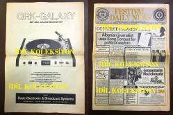 AJDA PEKKAN'IN ''PETROL'' ŞARKISIYLA KATILDIĞI 25. EUROVISION ŞARKI YARIŞMASI (1980) ÖNCESİ EUROVISION ve AJDA PEKKAN'LA İLGİLİ HABERLERİN AYRINTILI ŞEKİLDE YER ALDIĞI HOLLANDA YAYINI OLAN FESTIVAL DAILY NEWS GAZETESİNİN 3  ADET SAYISI ve YARIŞMANIN OLDUĞU GÜN 19 NİSAN 1980 TARİHİNDEN BİR ALMAN GAZETENİN YARIŞMAYLA İLGİLİ OLAN 1 ADET YAPRAĞI (2 SAYFA) - FESTIVAL DAILY NEWS, TUESDAY, APRIL 15. 1980. NO:1 - (15 NİSAN 1980) / FESTIVAL DAILY NEWS, WEDNESDAY, APRIL 16. 1980. NO: 2 - (16 NİSAN 1980) /  FESTIVAL DAILY NEWS, THURSDAY, APRIL 17. 1980. NO: 3 - (17 NİSAN 1980) - HANS KROEZE - KLAAS NOPPERT - JOHN MCFARLANE - SOPHIE & MAGALY - ALAN SORRENTI - SAMİRA BENSALD - BLUE DANUBE - ANNA VISSI & THE EPİKOURİ - CAREL ENKELAAR - PAOLA - VESA-MATTI LOIRE - SVERRE KJELSBERG & MATTIS HAETTA - BAMSES & FRIENDS - TOMAS LEDİN - KATJA EBSTEİN - ORK-GALAXY DİJİTAL PİKAP REKLAMI - TRİGO LİMPİO - JOSE CİD - PRİMA DONNA - JOHNNY LOGAN - MOJJEN  - DÖNEMİNE AİT ORİJİNAL BASIMLAR - HER GAZETE 8 SAYFADIR