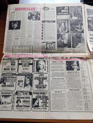 Günaydın Gazetesi - 1 Kasım 1973 - Boğaz Köprüsünden 12 Saatte 18 Bin 556 Araç Geçti - Köprüden İlk Geçen Belediye Otobüsü Olan Bostancı Beşiktaş Otobüsü - Köprüden Zevk İçin Motosiklet İle 4  Defa Geçen Kadıköylü Kamil Güvenç - Boğazdan İlk Geçen Aracı Süslediler - Kavga Çıkaran Tarık Akan Ankara'da Bir Gazinoyu Altüst Etti - Günaydın'ın Talihlileri Doyasıya Eğlendiler - Nuri Sesigüzel En Güzel Halk Türkülerini Okudu - Filiz Akın da Günaydın'ın Balosundaydı - Hülya Koçyiğit Trabzonlu Ayşegül'ü Seviyor - Jim Maykıl Kırmızı Lekeler Foto Roman - Patlayan Su Borusundan Akan Sular Dolmabahçe'yi Göl Haline Getirdi - Aksaray Geçidinde Yapılan 146 Dükkan Törenle Açıldı - İlk Alışverişi Başkan Fahri Atabey Bir Şişe Viski Alarak Yaptı - Fatih'in Fedaisi Kara Murat Yazan Rahmi Muratoğlu Çizen Abdullah Turhan - Sahte Tebessüm Foto Roman - Suzan Kırık Kalpli Kız Çizgi Roman - Puma Küçük Tarzan Çizgi Roman - Cin Ali Ve Zıp Zıp Amca Karikatür - Bayern Münih Jarzinho'yu Transfer Edecek
