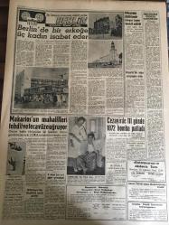 YENİ SABAH GAZETESİ 20 AĞUSTOS 1961 YIL :24 SAYI :8058--Propaganda tahdidini  MBK benimsemiyor --İzmir Enternasyonal Fuarı bu akşam açılıyor ---Gangsterin izi bulundu --Ö.İdare Eminsu için tahkikat açtı --Amerika nın Başkan Yardımcısı Bonn da --Bir genç ,sahil yolunda dövülerek öldürüldü ---Hasbi Beyin Adaylığı !:Siyavuşgil ---Radyo Programları --Makarios un muhalifleri tehdit ve tecavüze uğruyor ---Cezayir de 11 günde 1072 bomba patladı ---Mikoyanı öldürmek isteyen Japon tevkif edildi ---Japonya deprem ve su baskınları --8 Yıldır DIOR da mankenlik yapıyorum --Lazio Cana 2 sene için 33 bin dolar teklif etti --Galatasaray Hapoel i dün 3-1 mağlup etti ---Finali Fletcher le Hewitt oynuyor ---Beşiktaş İzmir de Altay a 2-0 mağlup ---Galatasaray :2 Fenerbahçe :1 ---Fenerbahçe ,Partizan Takımı ile Karşılaşıyor ---Gürsel ve Kennedy nin mesajları --Irza geçme suçlarının cezası artıyor --