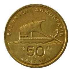 Yunanistan 50 Drahmi 1988