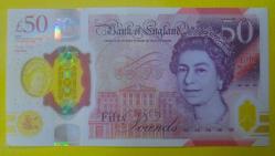 İNGİLTERE=2020   50 Pounds   P-397a  ÇİL'   POLYMER  Kraliçe II. Elizabeth