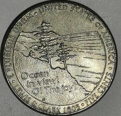 AMERİKA 2005 D  5 CENT  HATIRA   Lewis ve Clark Expedition'ın 200. Yıldönümü - Okyanus Manzarası