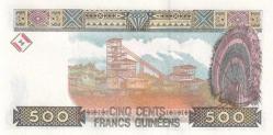 Gine, 500 Frank (1985) ÇİL Eski Yabancı Kağıt Para