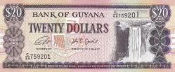 Guyana, 20 Dolar (2018) ÇİL Eski Yabancı Kağıt Para