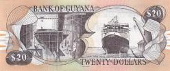 Guyana, 20 Dolar (2018) ÇİL Eski Yabancı Kağıt Para