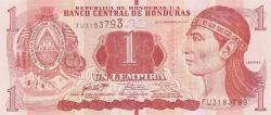 Honduras, 1 Lempira (2016) ÇİL Eski Yabancı Kağıt Para