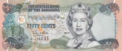 Bahamalar, 50 Cent (2001) ÇİL Eski Yabancı Kağıt Para