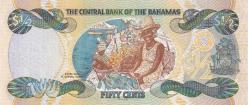 Bahamalar, 50 Cent (2001) ÇİL Eski Yabancı Kağıt Para