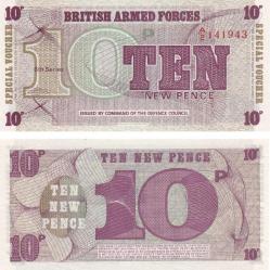 İngiltere, Birleşik Krallık Silahlı Kuvvetleri, 10 Pence (6th Series) ÇİL