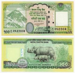 Nepal, 100 Rupi (2019) P#80 ÇİL Eski Yabancı Kağıt Para