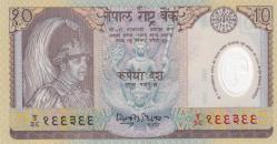 Nepal, 10 Rupi (2002) ÇİL Eski Yabancı Hatıra Polimer Para