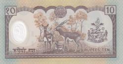 Nepal, 10 Rupi (2002) ÇİL Eski Yabancı Hatıra Polimer Para