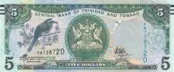 Trinidad ve Tobago, 5 Dolar (2006) P#47c ÇİL Eski Yabancı Kağıt Para